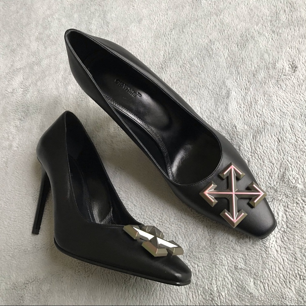 Off-White Virgil Abloh Arrow Heels Pumps Black